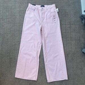 Women’s Gap high waist wide leg jeans size 30 regular light pink color